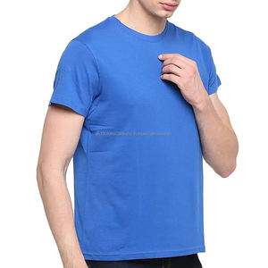 T-shirts pour hommes en coton 100% toutes tailles, vierges, personnalisables, décontractés, col rond, épaules tombantes, pour hommes - Product Image 4