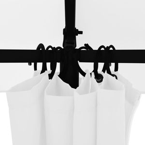 Gazebo da Giardino Bianco 0,6 Oz/ft2 con Tende 141,7"x122,8"x104,3" - Pergola a Baldacchino - Product Image 6