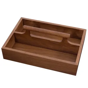 Caddie en bois de haute qualité pour le service de table en restaurant, pour transporter les sauces, le ketchup, la moutarde, les serviettes et le sel. - Product Image 5