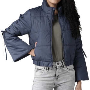 Women's Reversible Winter Bomber Puffer <b>Jacket</b> Oversize Thickened <b>Duck</b> <b>Down</b> Coat with Waterproof Linen Lining Patchwork Design - Product Image 1