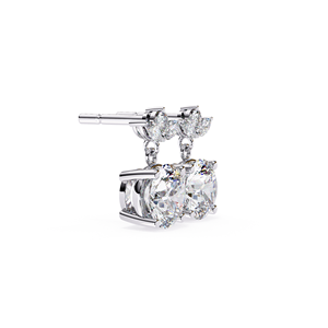 REYES Elegant Design Round Cut 2.5 Carat Moissanite Screw Back Drop Earring 925 <b>Sterling</b> <b>Silver</b> Wedding Party Jewelry For Women - Product Image 3