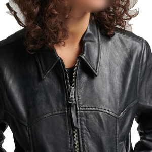 แจ็คเก็ตหนังแท้ผู้หญิง ดีไซน์โดดเด่น แฟชั่นสตรีทสไตล์ สีเหลือง ขายดี ระบายอากาศได้ดี วัสดุคุณภาพเยี่ยม - Product Image 6