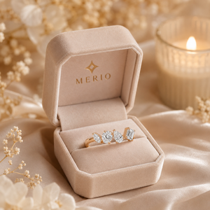 แหวนเพชรทรงอสมมาตรทองคำโรสโกลด์ 14K เพชรเพาะเลี้ยงในห้องปฏิบัติการ |   แหวนหมั้นเพชรเจียระไนแบบผสม |   เพชร VVS ความใสระดับ IGI รับรองคุณภาพ หรูหรา ประณีต - Product Image 3