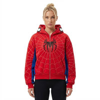 Sweat-shirt à capuche Spider-Man en polaire respirant, sweat-shirt graphique Marvel Superhero, veste de cosplay, vêtements streetwear Y2K