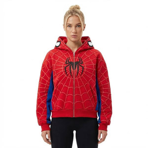 Sweat-shirt à capuche Spider-Man en polaire respirant, sweat-shirt graphique Marvel Superhero, veste de cosplay, vêtements streetwear Y2K - Product Image 2