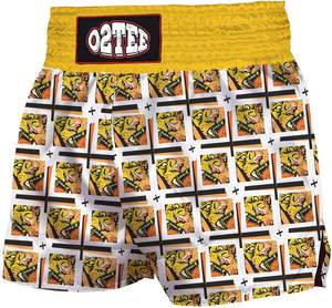 Pantalones Cortos de Muay Thai para Hombre, Estampado a Cuadros Satinado, Cintura Elástica, para Entrenamiento de Gimnasio, Kickboxing, Ligeros, Coloridos, Top para Hombre, Muay Thai, Artes Marciales - Product Image 2