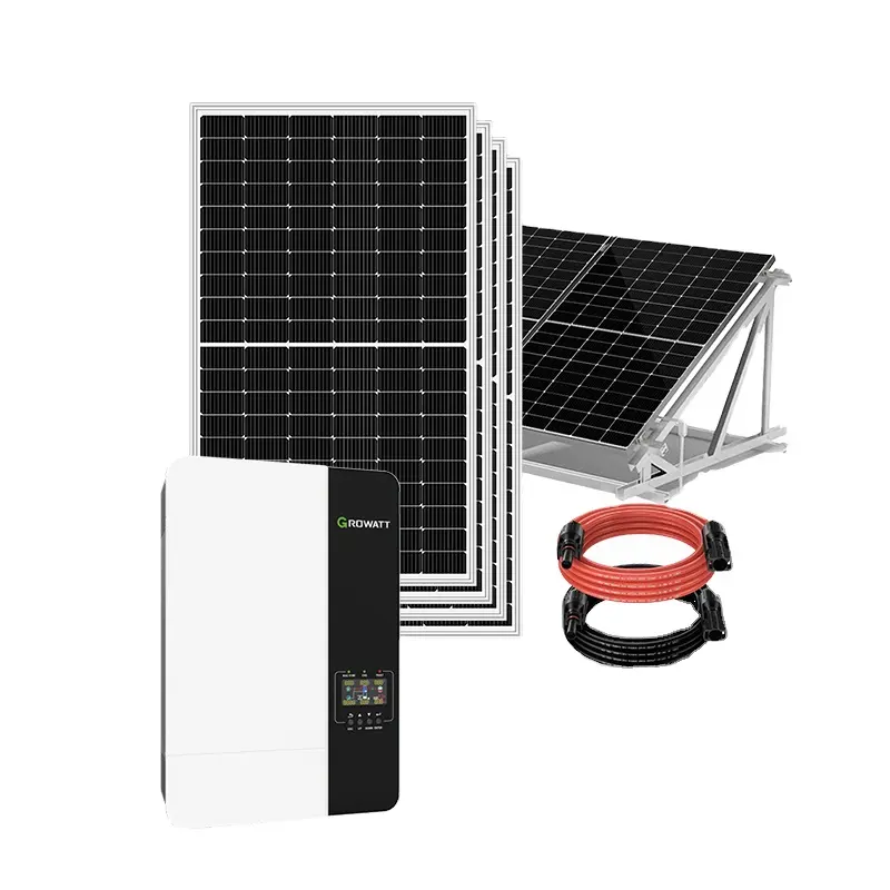 8kw 10kw fuera de la Red Hogar Sistema Solar growatt inversor batería grado un panel solar energía solar