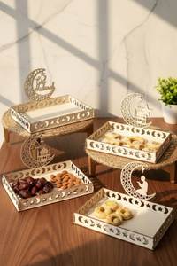 Plato Redondo de Madera Pulida, Apto para Lavavajillas, Hecho a Mano con Incrustaciones de Madreperla y Diseño de Plantas, Moderno, para Servir, Decoración de Pared - Product Image 6