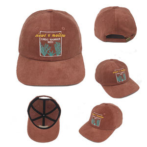 New Arrival High Quality Corduroy Fashion Embroidered Custom Adjustable Baseball <b>Cap</b> Patch Logo Brown Sports <b>Cap</b> for <b>Women</b> Men - Product Image 1
