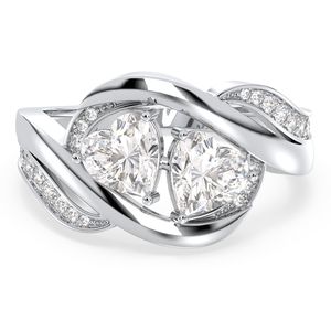 แหวนหมั้นเพชรโมอิสซาไนต์ดีไซน์คลาสสิก REYES Elegant เงินแท้ 925 ชุบทองคำขาว 14K 22K ของขวัญแต่งงาน เครื่องประดับชั้นดี - Product Image 1