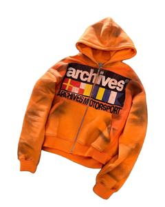 Sudadera con capucha de algodón de felpa francesa de alta calidad, logotipo de serigrafía personalizable, Sudadera con capucha desgastante Sunfade Boxy Fit para hombre, venta al por mayor - Product Image 2