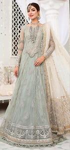 Salwar-vestido de Organza de seda pesada, traje bordado de lujo, traje de diseñador indio paquistaní, colección de boda, vestido 2022 - Product Image 2