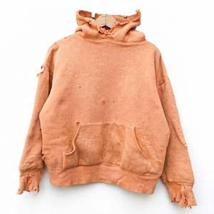 เสื้อฮู้ดดี้สีเทาสไตล์พังก์แบบโอเวอร์ไซส์ ขาดๆ พร้อมกระเป๋า  สำหรับทุกเพศ - Product Image 3