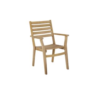 Premium Modern Solid Teak <b>Stackable</b> Outdoor <b>Dining</b> Armchair for Park & Hotel Use - Product Image 1