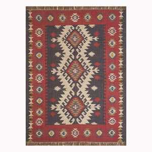 Alfombras Kilim de Yute y Lana Tejidas a Mano Personalizables para Sala de Estar, Dormitorio y Estudio - Product Image 1