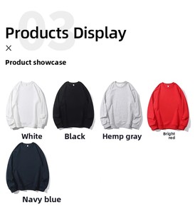 เสื้อสเวตเชิ้ตคอกลมปักลายด้านหน้า ผ้าฝ้ายออร์แกนิค 100% คุณภาพสูง ทรงปกติ ขายส่ง ผ้าเฟรนช์เทอร์รี่ เหมาะสำหรับฤดูหนาว - Product Image 5