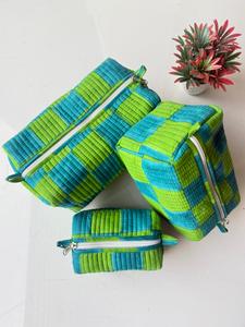 Wholesale Customized Bohemian Floral Cotton Quilted Toiletry Bag <b>Cosmetic</b> Bag Logo for Skin Care Product <b>Storage</b> for Women&Girls - Product Image 3