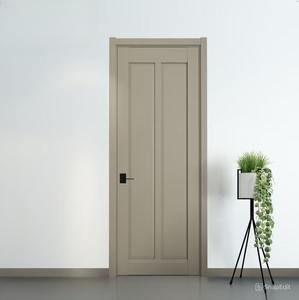 Portes en bois massif insonorisées et isolées thermiquement, portes intérieures pré-montées en MDF durable à ouverture latérale pour maisons et bureaux - Product Image 1