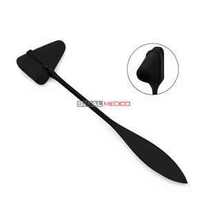 Marteau de réflexes Taylor noir de 7,5 pouces, instrument médical chirurgical en acier inoxydable de qualité allemande pour examen neurologique - Product Image 1
