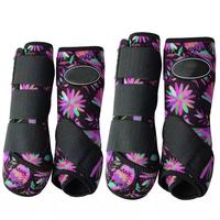 Botas de Tendón para Caballo con Bordado Personalizado - Estilo de Lujo, Poliéster 210D/TPU Neopreno, Refrigerantes, Anti-Fatiga, Reducen la Hinchazón, Protección