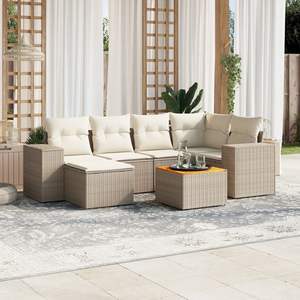 Conjunto de Sofás de Jardín Color Beige - Product Image 1