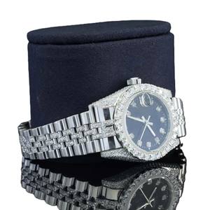 Customizable High Quality Iced Out Hip Hop Moissanite Diamond <b>Man's</b> <b>Watch</b> Designer <b>Black</b> Dial Diamond Wristwatch for <b>Man's</b> - Product Image 6