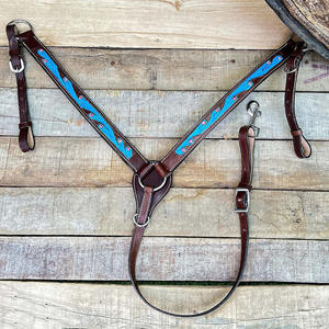 บังเหียนโพโลแบบเย็บประณีตสั่งทำพิเศษ พร้อมสายบังเหียนแบบอังกฤษ ราคาขายส่งจากโรงงาน ผู้ผลิตแผ่นรองอกม้า - Product Image 3