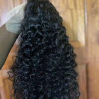 Perruque 360 Lace en Cheveux Humains Vierges Indiens de Luxe, Sans Colle, Noir Naturel, Anti-Nœuds, Longue Durée, Densité 250%, Dentelle HD, Grande Taille