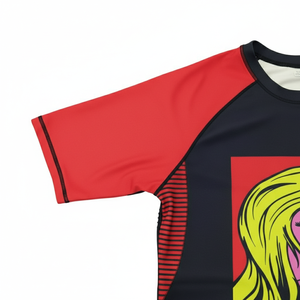 Maillot de compression personnalisé MMA Karaté Rashguard à manches courtes pour entraînement, en tissu Spandex Polyester 200GSM, coupe extensible, pour homme - Product Image 3