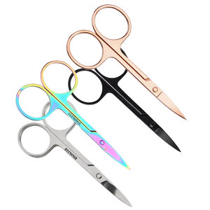Ciseaux à sourcils incurvés en acier inoxydable, vente chaude, ciseaux de beauté professionnels de précision, fabricant Pakistan - Product Image 6