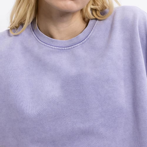 Sudadera Cuello Redondo para Mujer MKB ENTERPRISES, Alta Calidad, Precio Económico, Felpa Sólida de Algodón, Lavado Ácido, 280g, Logotipo Personalizado en la Parte Delantera - Product Image 6