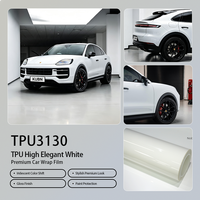 Nouvelle arrivée, film de protection TPU brillant coloré, blanc élégant, 1,52*15m/rouleau, film de protection automobile de haute qualité pour voitures, rouleau de PPF