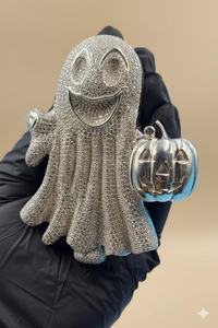 Colgante Personalizado de Moissanita Fantasma, Pasa el Test de Diamantes, Plata de Ley 925, Chapado en Oro Blanco de 14K, Regalo de Halloween, Joyería Hip Hop - Product Image 3