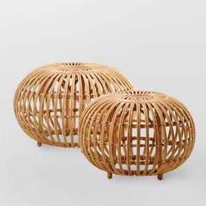 Poufs en rotin naturel, tabourets en osier, tabourets artisanaux, fournisseur de meubles du Vietnam - Product Image 1