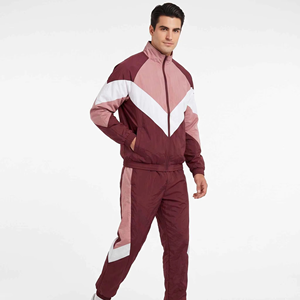 Top Windbreaker Tracksuit 100% Nylon <b>Trouser</b> <b>and</b> Hooded <b>Jacket</b> <b>Waterproof</b> Color Blocking Summer for Men - Product Image 2