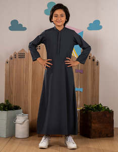 Vêtements de prière pour enfants en gros, Thobe, Vêtements islamiques, Robe longue traditionnelle, Tenue de l'Aïd, Manches longues, Styles uniques, Robes pour enfants - Product Image 2
