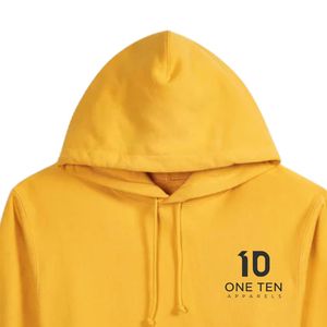เสื้อฮู้ดสีเหลืองทรงหลวม สวมใส่สบาย เสื้อฮู้ดผ้าฟลีซผู้ชายลำลอง เสื้อแขนยาวเนื้อนุ่ม อุ่นสบาย สไตล์สตรีทแวร์ เสื้อผ้าสั่งทำพิเศษ - Product Image 6