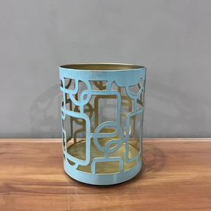 Portavelas Decorativo Moderno de Hierro, Linterna Geométrica de Mesa con Corte Láser para Decoración del Hogar, Sala de Estar, Bodas - Product Image 1