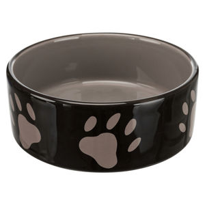 1.4 L Ceramic Pet Feeder with <b>Paw</b> Prints 20 cm Brown-<b>Cream</b> Pet Bowls & Feeders Product Category - Product Image 1