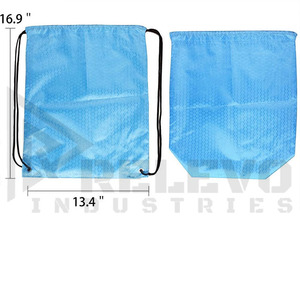 Relevo Custom <b>Drawstring</b> <b>Backpack</b> Blue PP Material Sports Bag Gym Travel Use - Product Image 2
