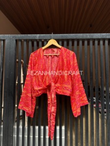 Blouse ample en mousseline de soie à imprimé cachemire et col en V, manches kimono, style bohème, pour femme, tenue printemps-été avec pantalon blanc - Product Image 2