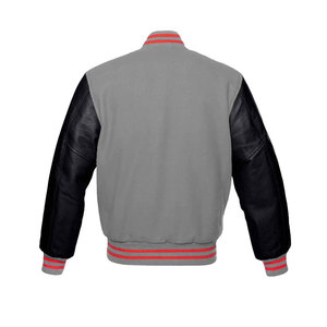 Econex Sports Men's Varsity Jacket Polyester/Cotton Fleece Windproof Solid Color <b>Covered</b> <b>Button</b> Closure Casual Winter Slim Fit - Product Image 4