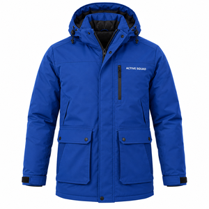 Chaqueta Parka para Hombre con Logotipo Personalizado al por Mayor, Abrigo de Invierno de Color Sólido, Parka Cálida de Moda, Chaqueta Informal de Algodón, Chaqueta de Plumón 2026 - Product Image 3