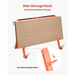 ขาตั้งเลื่อยแบบพกพาโลหะทั้งหมด 2 ชิ้น แบบพับได้ รับน้ำหนักได้ 1323 ปอนด์ ขาแข็งแรงทนทานสำหรับเครื่องเลื่อยไม้ - Product Image 6