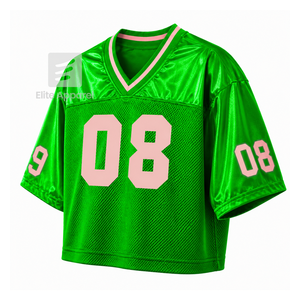 T-shirt personnalisé Alpha Kapa Alpha Sorority à col en V, couleur unie, manches courtes, vert et rose, style décontracté pour femme, en maille polyester - Product Image 2