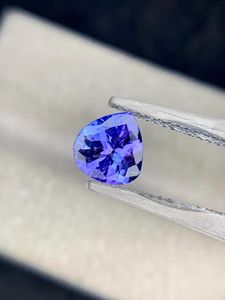 Pierre précieuse naturelle Tanzanite bleu violet, taille poire, pierre non montée pour la création de bijoux personnalisés, bague, pendentif, collier, cristal - Product Image 6