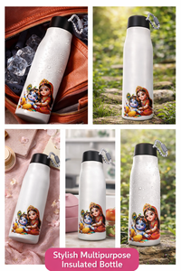 Bouteille d'eau promotionnelle en métal imprimée Lord Krishna pour la rentrée scolaire - Product Image 3
