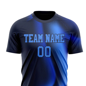 ออกแบบเสื้อฟุตบอลทีมของคุณเอง เสื้อยืดคอกลมแขนสั้นแบบแห้งเร็วสำหรับผู้ชาย ชุดฟุตบอลแบบซับลิเมชั่น - Product Image 2