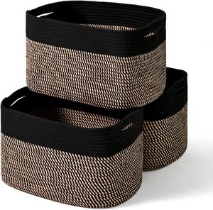 Modern Eco-Friendly Storage <b>Baskets</b> for Drink/Food Organization Woven Cotton Rope Bins Multifunction Design for <b>Shelves</b> Toy - Product Image 1