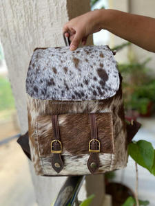 กระเป๋าเป้สะพายหลังหนังวัวแท้ผมสีน้ำตาลกระเป๋าเป้สะพายหลังหนังอเนกประสงค์ - Product Image 5